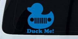 Duck Me Rubber Duck Off Road Car or Truck Window Decal Sticker (Sky Blue)
