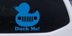 Duck Me Rubber Duck Off Road Car or Truck Window Decal Sticker (Sky Blue)