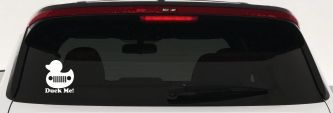 Duck Me Rubber Duck Off Road Car or Truck Window Decal Sticker (White)