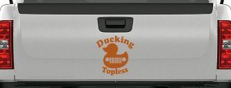 Ducking Topless Rubber Duck Off Road Car or Truck Window Decal Sticker (Nut Brown)