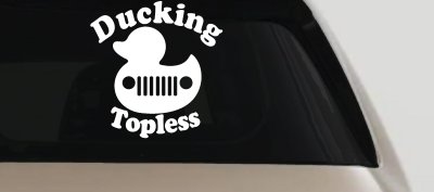 Ducking Topless Rubber Duck Off Road Car or Truck Window Vinyl Decal Sticker