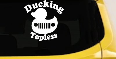 Ducking Topless Rubber Duck Off Road Car or Truck Window Vinyl Decal Sticker
