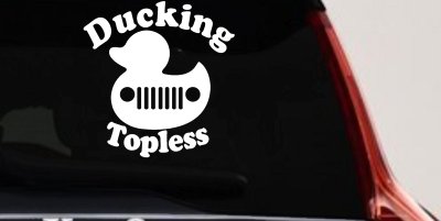 Ducking Topless Rubber Duck Off Road Car or Truck Window Vinyl Decal Sticker