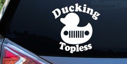Ducking Topless Rubber Duck Off Road Car or Truck Window Decal Sticker