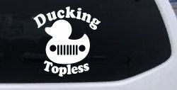 Ducking Topless Rubber Duck Off Road Car or Truck Window Decal Sticker
