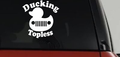 Ducking Topless Rubber Duck Off Road Car or Truck Window Vinyl Decal Sticker