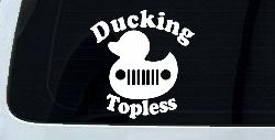 Ducking Topless Rubber Duck Off Road Car or Truck Window Decal Sticker