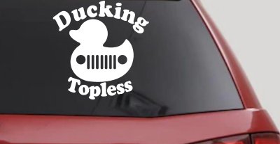 Ducking Topless Rubber Duck Off Road Car or Truck Window Vinyl Decal Sticker