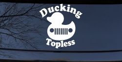 Ducking Topless Rubber Duck Off Road Car or Truck Window Decal Sticker