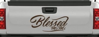 Blessed MiMi Car or Truck Window Decal Sticker (Brown)