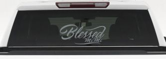Blessed MiMi Car or Truck Window Decal Sticker (Telegrey)