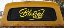 Blessed MiMi Car or Truck Window Decal Sticker (Yellow)