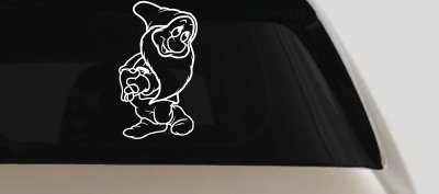Bashful Dwarf Snow White Cartoons Car or Truck Window Vinyl Decal Sticker
