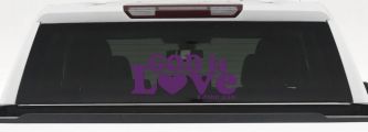 God is Love 1 John 4:16 Christian Car or Truck Window Decal Sticker (Violet)