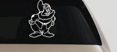 Happy Dwarf Snow White Cartoons Car or Truck Window Vinyl Decal Sticker