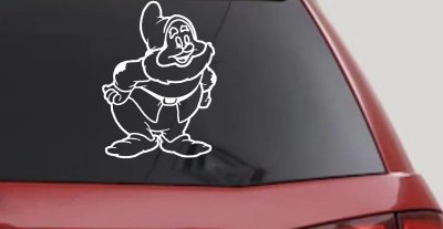 Happy Dwarf Snow White Cartoons Car or Truck Window Vinyl Decal Sticker