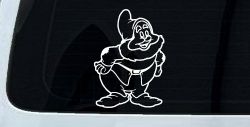 Happy Dwarf Snow White Cartoons Car or Truck Window Decal Sticker