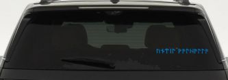 Viking Elder Futhark Until Valhalla Military Car or Truck Window Decal Sticker (Sky Blue)