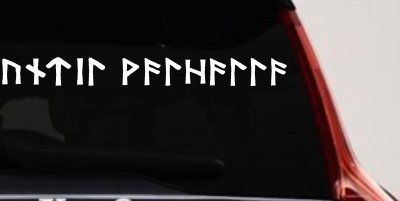 Viking Elder Futhark Until Valhalla Military Car or Truck Window Vinyl Decal Sticker