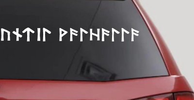 Viking Elder Futhark Until Valhalla Military Car or Truck Window Vinyl Decal Sticker