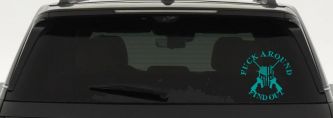 FAFO F*ck Around and Find Out with Flag Skull AR 15 Country Car or Truck Window Vinyl Decal Sticker (Turquoise)