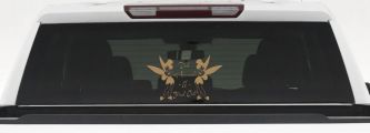 Tink Around N Find Out Tinkerbell Car or Truck Window Decal Sticker (Light Brown)