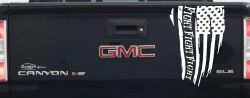 Fight Fight Fight American Flag Patriotic Car or Truck Window Vinyl Decal Sticker (Black)