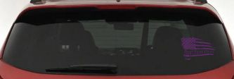 Fight Fight Fight American Flag Patriotic Car or Truck Window Decal Sticker (Violet)
