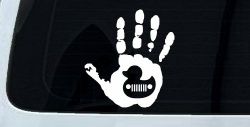 Muddy Wave Hand with Rubber Duck Off Road Car or Truck Window Decal Sticker