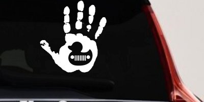 Muddy Wave Hand with Rubber Duck Off Road Car or Truck Window Vinyl Decal Sticker