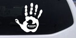 Muddy Wave Hand with Rubber Duck Off Road Car or Truck Window Decal Sticker