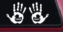 2 pack Left and Right Muddy Wave Hand Rubber Duck Off Road Car or Truck Window Decal Sticker
