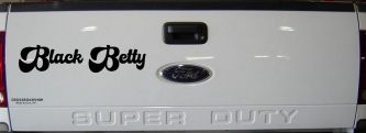 Black Betty Car or Truck Window Decal Sticker (Black)