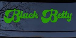 Black Betty Car or Truck Window Decal Sticker (Lime)