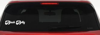 Black Betty Car or Truck Window Vinyl Decal Sticker (White)