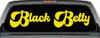 Black Betty Car or Truck Window Decal Sticker (Yellow)