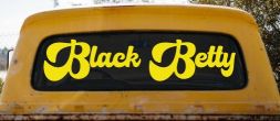 Black Betty Car or Truck Window Decal Sticker (Yellow)