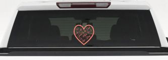 We are all Stories Make it a Love Story Car or Truck Window Vinyl Decal Sticker (Coral)