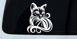Swirl Cat Car or Truck Window Decal Sticker