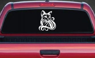 Swirl Cat Car or Truck Window Decal Sticker