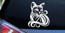 Swirl Cat Car or Truck Window Decal Sticker