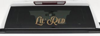 Lil Red Car or Truck Window Decal Sticker (Light Brown)