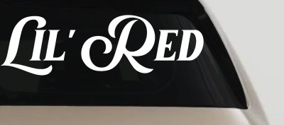 Lil Red Car or Truck Window Vinyl Decal Sticker