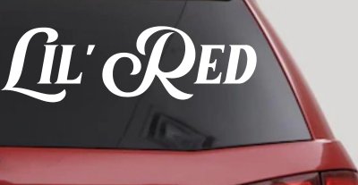 Lil Red Car or Truck Window Vinyl Decal Sticker
