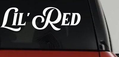 Lil Red Car or Truck Window Vinyl Decal Sticker