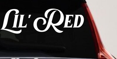 Lil Red Car or Truck Window Vinyl Decal Sticker