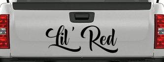 Lil Red Car or Truck Window Decal Sticker (Black)