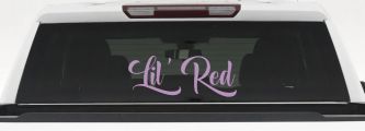 Lil Red Car or Truck Window Decal Sticker (Lilac)