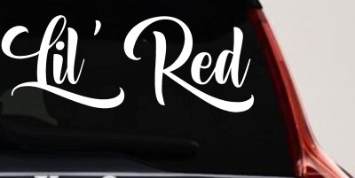 Lil Red Car or Truck Window Vinyl Decal Sticker