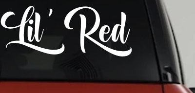 Lil Red Car or Truck Window Vinyl Decal Sticker